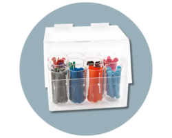 CONTENITORE PER LEGATURE ELASTICHE